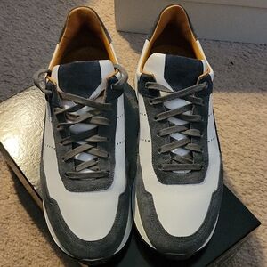 Men's Gray and White Sneakers